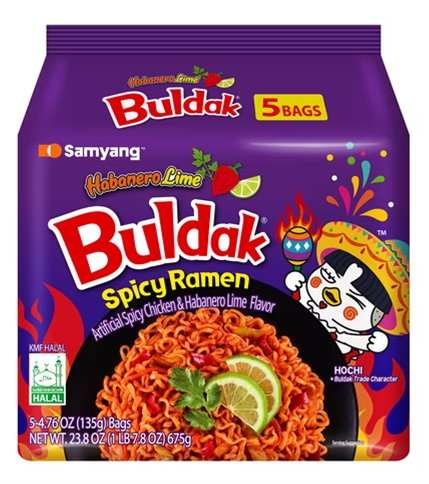 (image for) Buldak Ramen Habanero Lime Chicken Flv 5/4.76oz
